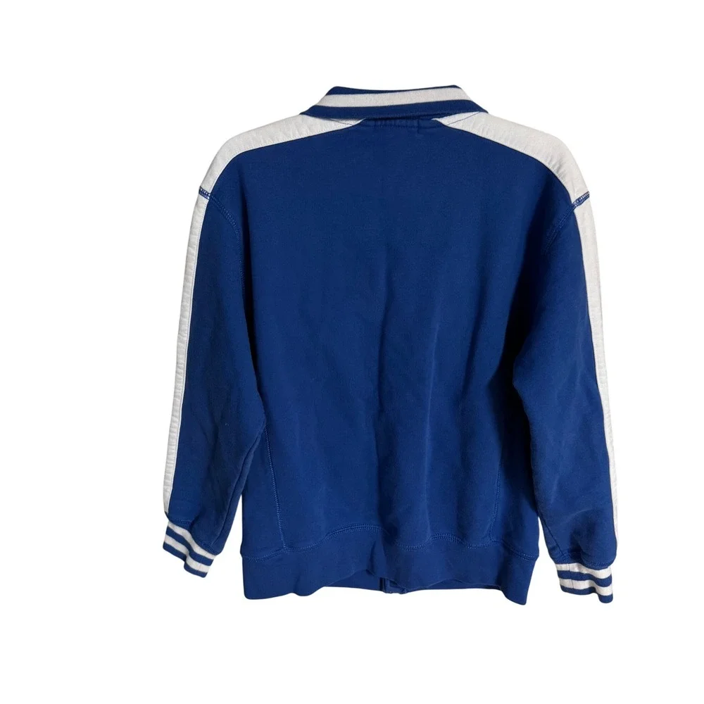 Kids Polo Ralph Lauren Blue White Big‎ Pony Track Jacket Zip Up Size M 10-12